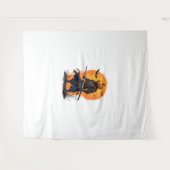 Pompoen Samurai – Halloween Warrior T-shirt Wandkleed (Voorkant (horizontaal))