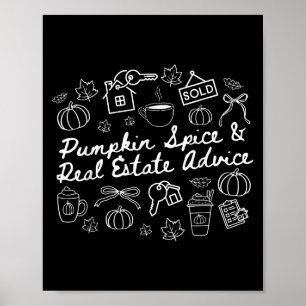 Pompoen Sce & amp; Vastgoedadvies makelaar Hallo Poster