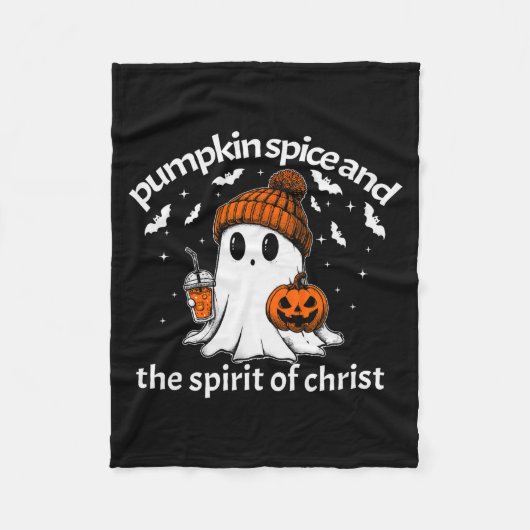 Pompoen Sce En De Srit Van Christus Grappige Geest Fleece Deken (Voorkant)