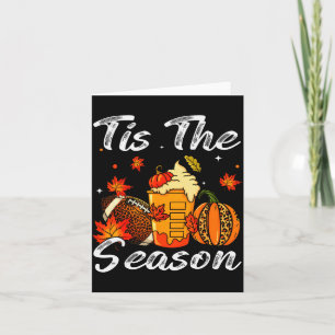 Pompoen Sce Football Is Het Seizoen Herfst Dankzeg Kaart