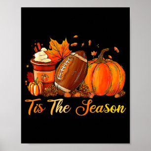 Pompoen Sce Football Tis Het Seizoen Herfst Dankda Poster
