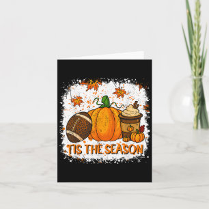 Pompoen Sce Football Tis Het Seizoen Herfst Dankze Kaart