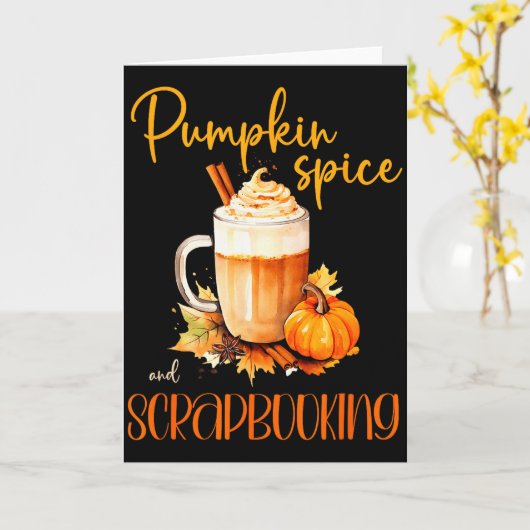 Pompoen Sce & scrapbooking _ Cute Autumn Rusti Kaart (Gele Bloem)