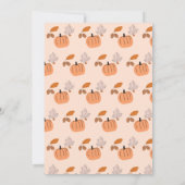 Pompoen Schattig Halloween baby shower Kaart (Achterkant)
