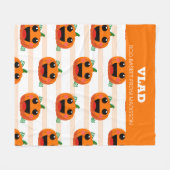 Pompoen Schattigee Halloween Boo Basket Fleece Deken (Voorkant (Horizontaal))