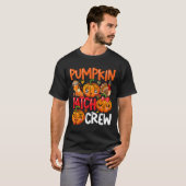 Pompoen Schattigee Patch Crew Thanksgiving Herfst T-shirt (Voorkant volledig)