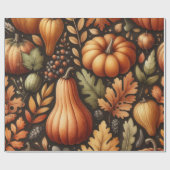 Pompoen Schattigee Waterverf Herfst & Herfst Thank Cadeaupapier (Vlak)