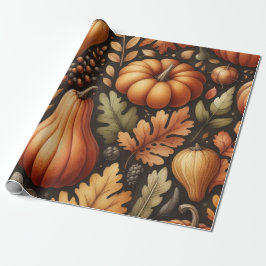 Pompoen Schattigee Waterverf Herfst & Herfst Thank Cadeaupapier