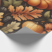 Pompoen Schattigee Waterverf Herfst & Herfst Thank Cadeaupapier (Hoek)
