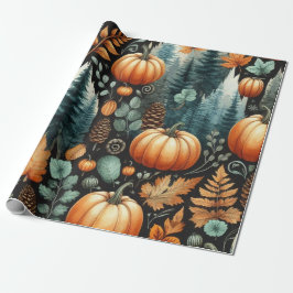 Pompoen Schattigee Waterverf Herfst & Herfst Thank Cadeaupapier