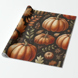 Pompoen Schattigee Waterverf Herfst & Herfst Thank Cadeaupapier