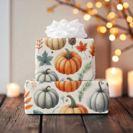 Pompoen Schattigee Waterverf Herfst & Herfst Thank Cadeaupapier