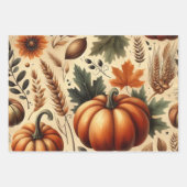 Pompoen Schattigee Waterverf Herfst & Herfst Thank Inpakpapier Vel (Voorkant 2)