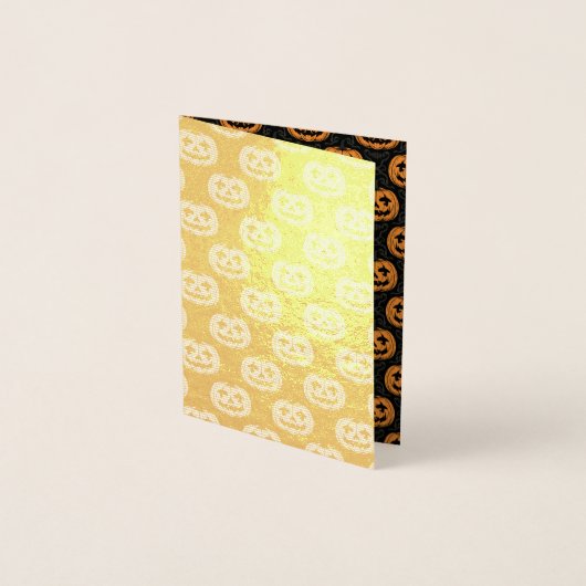 Pompoen Schedel Folie Kaarten (Voorkant)