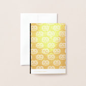 Pompoen Schedel Folie Kaarten (Met envelop)