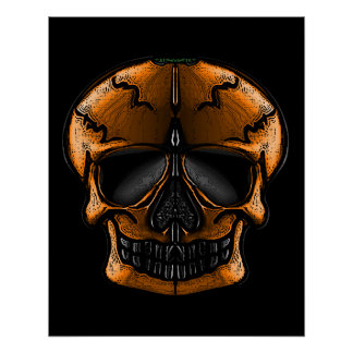 Pompoen Schedel Halloween Feest  Perfect Poster