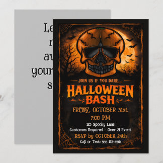 Pompoen Schedel Halloween Feest  Save The Date