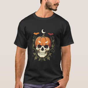 Pompoen Schedel Halloween Gotisch T-shirt