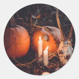 Pompoen schedel Halloween Stickers