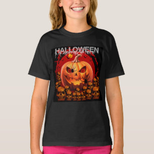 POMPOEN SCHEDELS SKELET HALLOWEEN T-SHIRT
