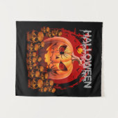 POMPOEN SCHEDELS SKELET HALLOWEEN WANDKLEED (Voorkant (horizontaal))