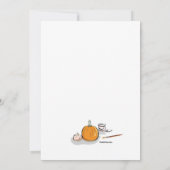 Pompoen Schilder Feestje Kaart (Achterkant)