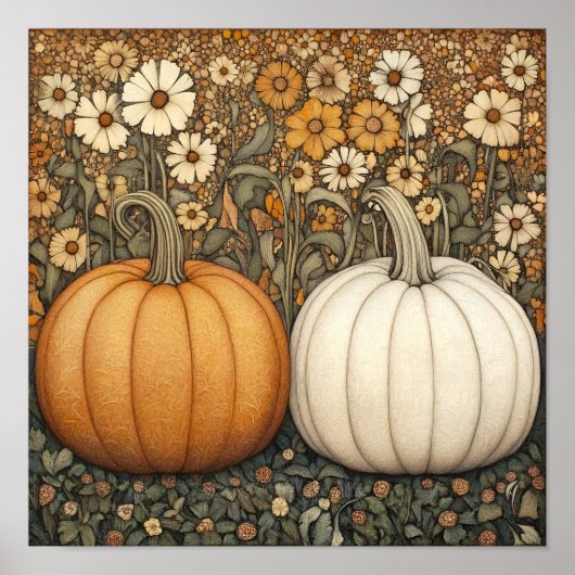 Pompoen schilderij najaar poster keuken muur decor (Voorkant)