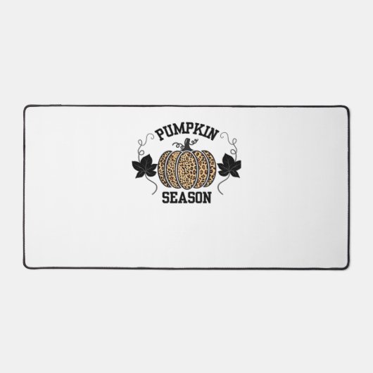 Pompoen Seizoen Cheetah Print Pompoen Herfst Desig Bureaumat (Voorkant)