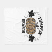 Pompoen Seizoen Cheetah Print Pompoen Herfst Desig Fleece Deken (Voorkant (Horizontaal))