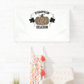 Pompoen Seizoen Cheetah Print Pompoen Herfst Desig Spandoek (Insitu)