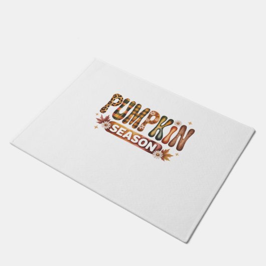 Pompoen Seizoen Herfst Boho Deurmat (Schuin)