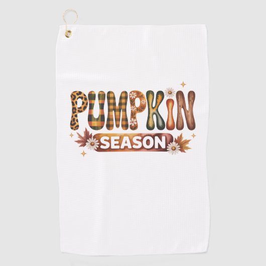 Pompoen Seizoen Herfst Boho Golfhanddoek (Voorkant)