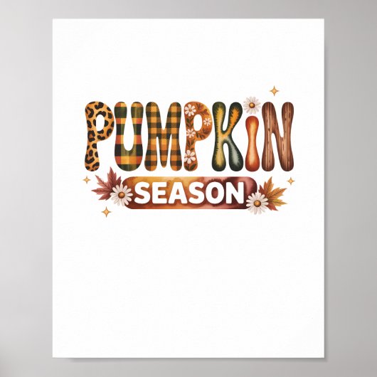 Pompoen Seizoen Herfst Boho Poster (Voorkant)
