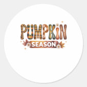 Pompoen Seizoen Herfst Boho Ronde Sticker (Voorkant)