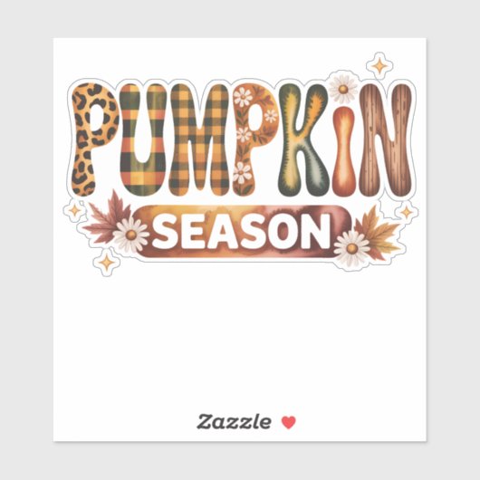 Pompoen Seizoen Herfst Boho Sticker (Vel)