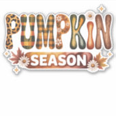 Pompoen Seizoen Herfst Boho Sticker (Voorkant)