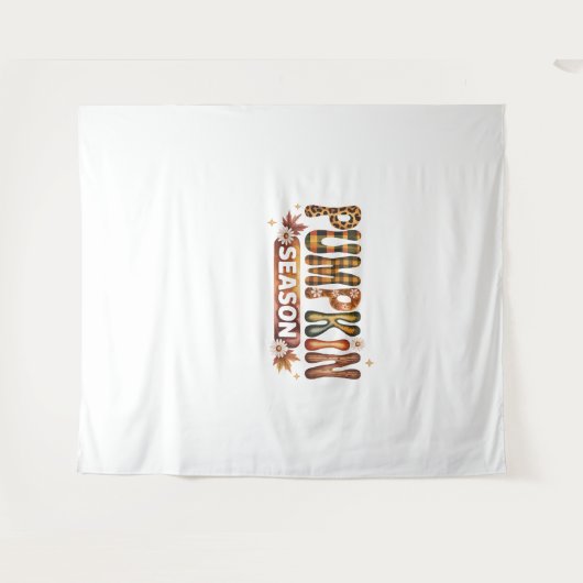 Pompoen Seizoen Herfst Boho Wandkleed (Voorkant (horizontaal))