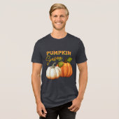 Pompoen Seizoen Herfst Gezegde Tri-Blend Shirt (Voorkant volledig)