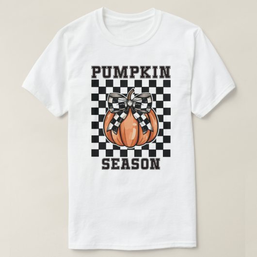 Pompoen Seizoen Herfst Herfst Bladeren T-shirt (Design voorkant)