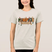 Pompoen Seizoen Herfst Rustieke Thanksgiving voorA Tri-Blend Shirt (Voorkant)