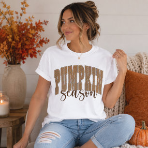 Pompoen Seizoen Stippen Herfst Typografie T-shirt