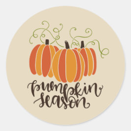 Pompoen Seizoen Thanksgiving Herfst Ronde Sticker