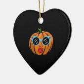  pompoen Shirt Funny Cute Pumpkin Keramisch Ornament (Links)