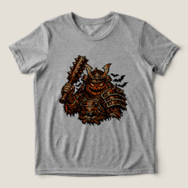 Pompoen Shogun — Halloween Samurai Krijger Vintage Tri-Blend Shirt