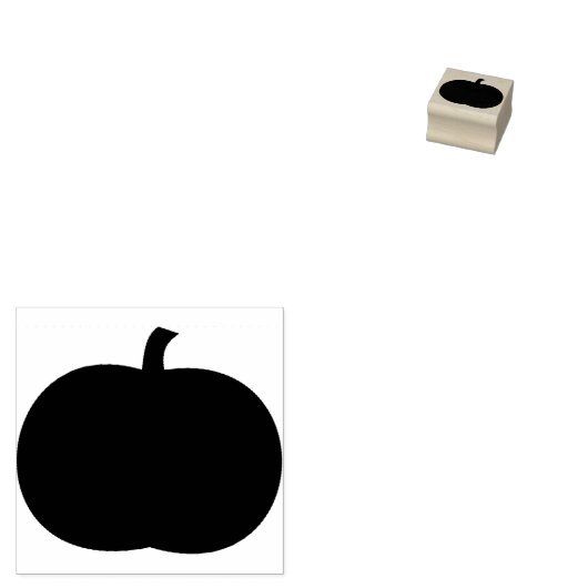 Pompoen silhouet kunst stempel (Gestempeld)