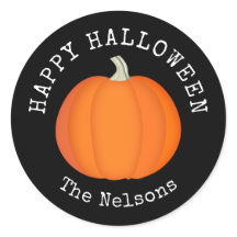 Pompoen Sinaasappel en zwart Happy Halloween