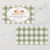 Pompoen Sinaasappel Gans Baby shower Luier Raffle  Informatiekaartje (Voorkant / Achterkant)