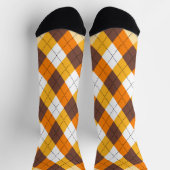 Pompoen Sinaasappel geruit Patroon Sokken (Top)
