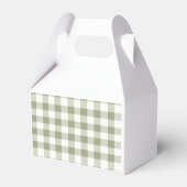 Pompoen Sinaasappel Gingham Gekke Goose Baby showe Bedankdoosjes (Achterkant)