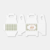 Pompoen Sinaasappel Gingham Gekke Goose Baby showe Bedankdoosjes (Uitgevouwen)